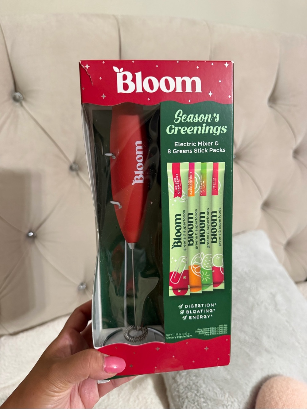 BLOOM NUTRITION Greens and Superfoods - Spiced Cranberry Mixer